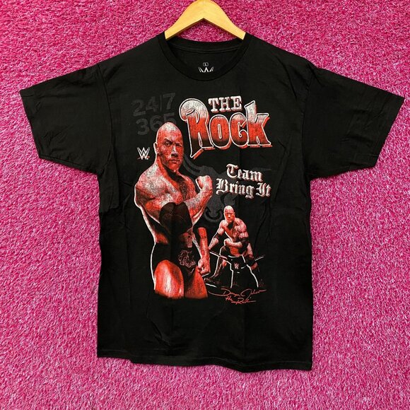 WWE Dwayne The Rock Johnson Tram Bring It T-Shirt Large - Picture 1 of 5